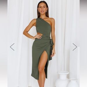 Airplane Mode Green Midi Dress